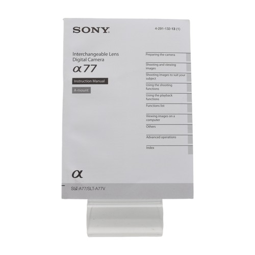 Sony digital camera - a, 77
