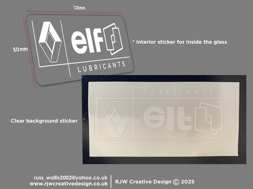 Renault elf windscreen sticker - elf,