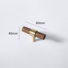 Brass Kitchen Cabinet Drawer Knobs Pulls Walnut Wood Cupboard Door Pull Handles