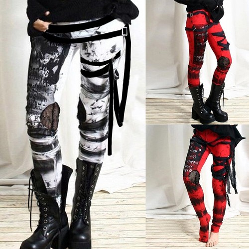 Women gothic punk leggings - gothic,