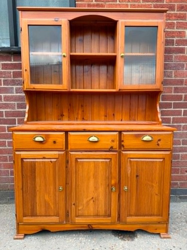 Pine glazed door welsh - , dresser