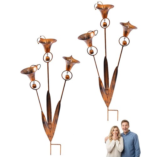 Flamed copper three calla - three,