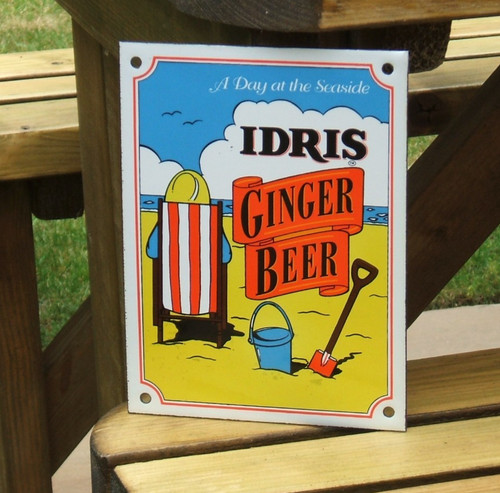 Enamel sign idris ginger - ginger, beer
