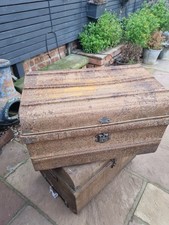 Vintage Tin Travel Trunk