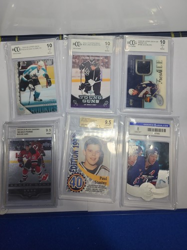 Graded hockey card lot 6 - hockey,