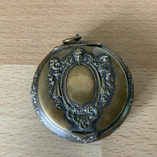 Antique silver tone powder - antique,