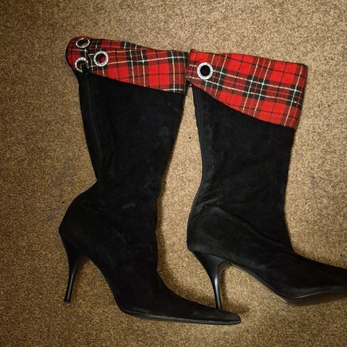 Women suede effect tartan - women's,