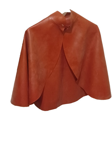 Red heavy rubber latex cape - red,