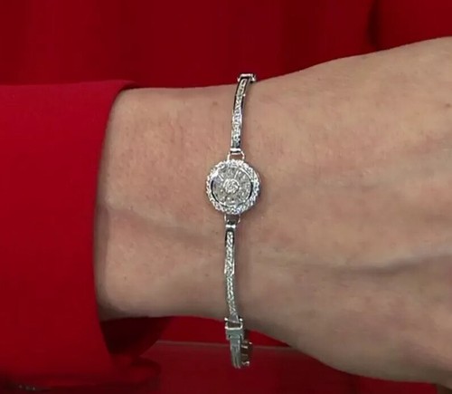 Diamonique silver bracelet - silver,