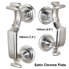 Doctor Door Knocker Solid Brass Heavy Duty Bolt Through Fixing 7.4" or 5.6" UPVC