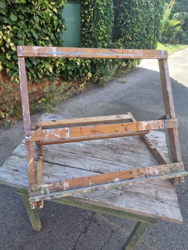 Vintage pine artists easel old - vintage,