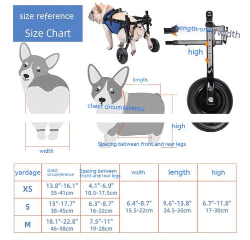 Adjustable dog wheelchair for - dog,