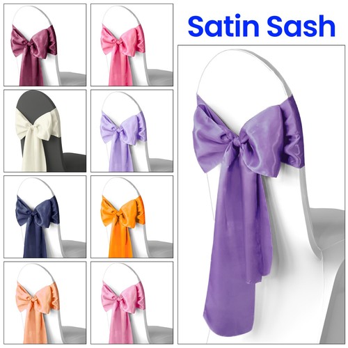 Satin chair sashes wedding - chair,
