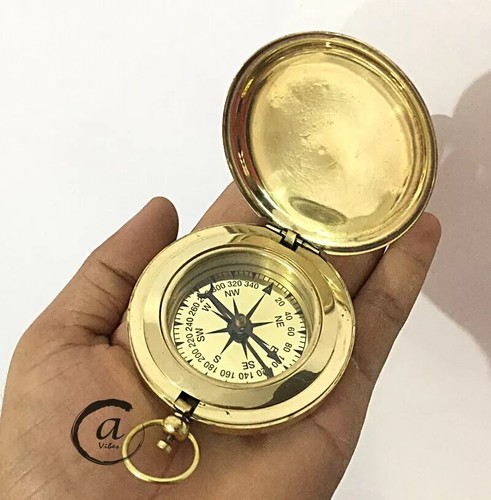 Solid brass push - knob, button