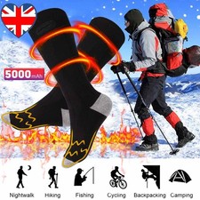 Unisex Electric Heated Socks Rechargeable 5V 5000mAh Battery Winter Foot Warmer