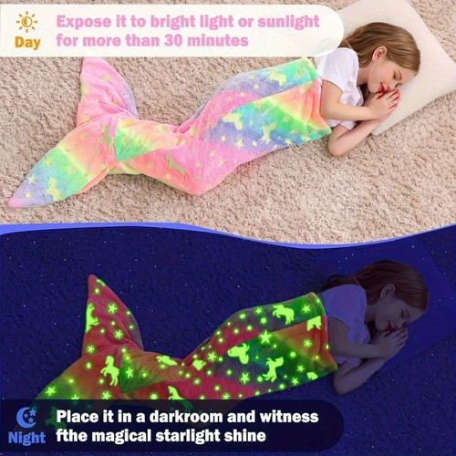 Soft kids mermaid tail blanket - kids,