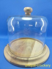 Glass Cheese Dome with wooden