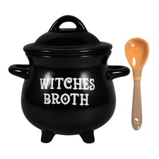  Cauldron Bowl with Spoon Desktop Cauldron Container Cauldron Cookie Jar Food