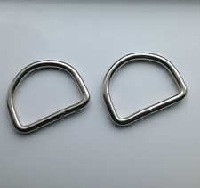 50mm Welded Metal D-Rings for Webbing | Heavy Duty Fastening | 1–50 Pack