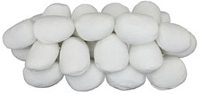 Gas Electric Fire Pebbles 10 White Ceramic Stones for Bio Ethanol LPG Fireplaces