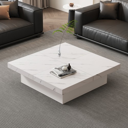 Coffee table 90cm white - coffee,