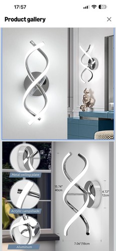 Eidisuny led spiral - spiral, wall