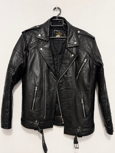 Men real leather black - real,