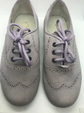 TNY Girls lace up lilac purple brogues EU28 (UK 10)