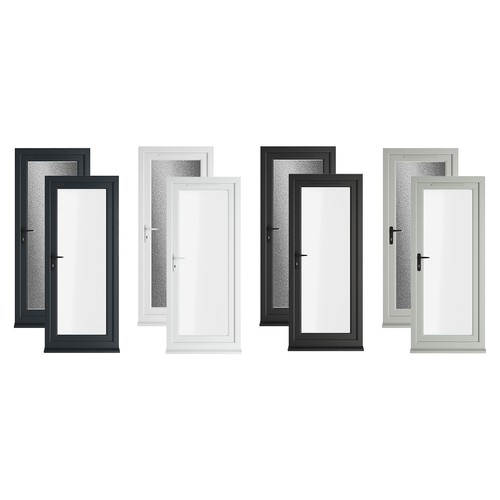 Bespoke pvc single - door, clear