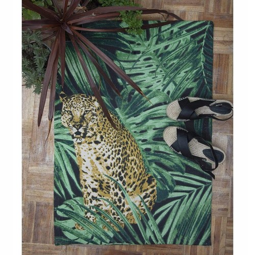 Leopard tropical jungle - tropical, rug