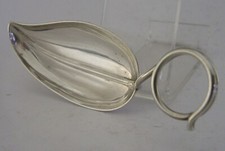 NOVELTY SUPERB STERLING SILVER LEAF CADDY SPOON c1940 ANTIQUE 