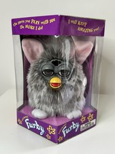 Vintage 1998 Furby Grey White