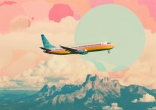 Dreamy Sky Plane Poster Wall