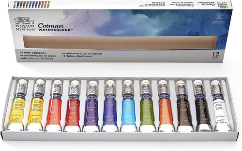 Cotman watercolor paints 8ml - watercolor,