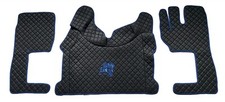 Set floor mats  VOLVO FH4 FH5 VOLVO AERO BLACK BLUE  eco leather Righ Hand Drive