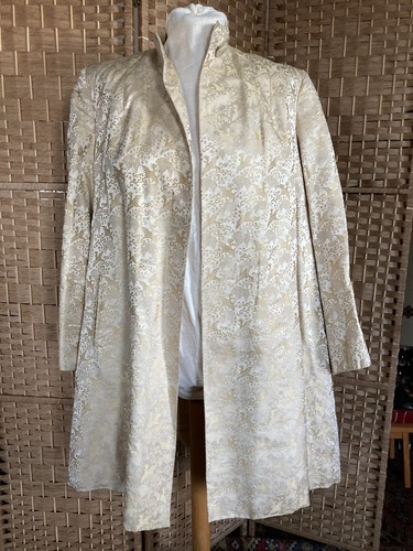 Vintage cream brocade - brocade, chinese