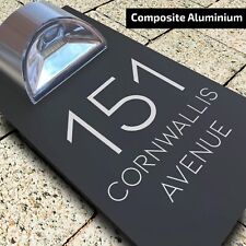 Custom House Number Plaques Personalised Door Signs House Signs LED Solar Light