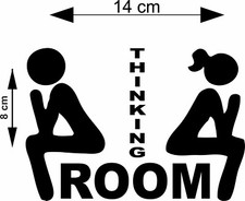 Toilet Bathroom door Decal