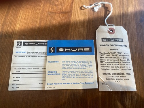 Shure ribbon microphone - microphone, tag