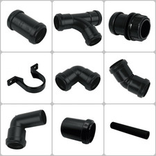 FLOPLAST 40mm PUSH FIT WASTE PIPE FITTINGS BLACK | 1M PIPE LENGTH