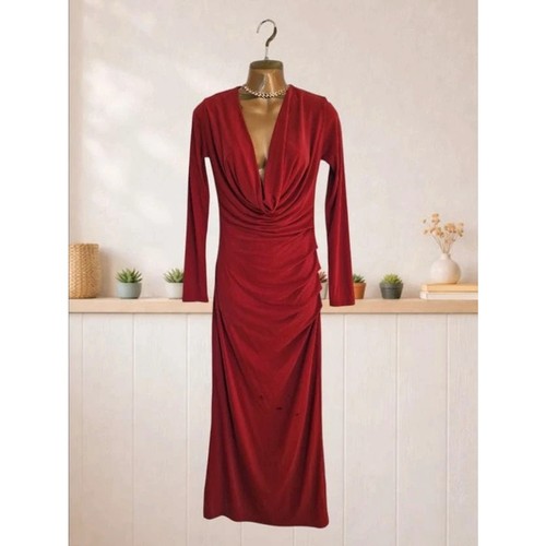 Zara vibrant red deep neck - zara,