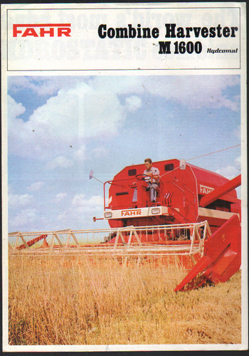 Fahr 1600 hydromat combine - fahr,