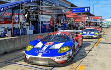 2018 8X10 PHOTO 12 HOURS OF SEBRING GANASSI FORD GT-40 RETURNS 2 RACING PIT ROAD