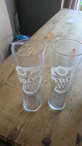 Peroni pint glasses - pint,