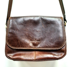 Gianni Conti Brown Leather Bag Cross Body + Matching Purse