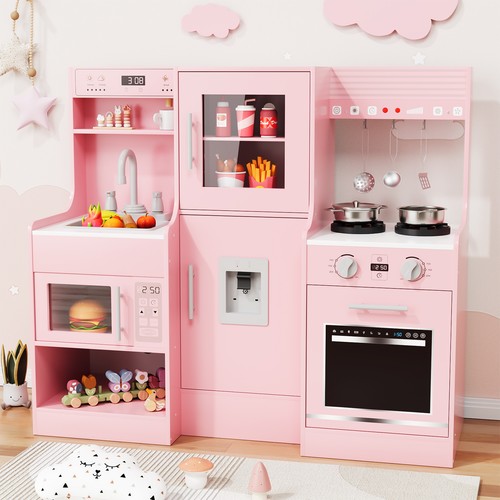 Kids play kitchen set wooden - kitchen, set,
