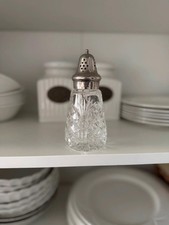cut crystal glass sugar sifter
