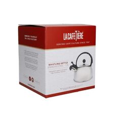 KitchenCraft La Cafetière Whistling Kettle 1.3L Stainless Steel Silver - LCKETSS