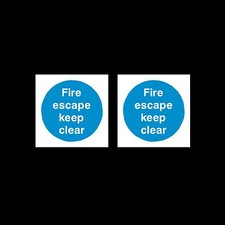 Fire Escape Keep Clear - Sign