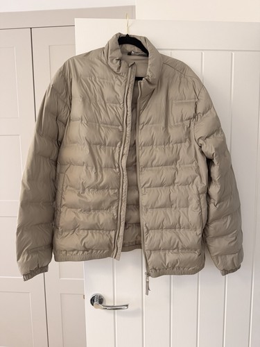 Large beige puffer jacket - large,